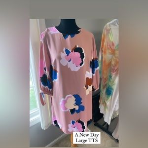 Fun floral dress cute for spring or fall!